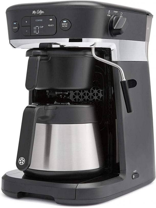 Mr. Coffee All-in-One Occasions Coffee Maker, 10-Cup Thermal Carafe, and Espresso Milk Frother Black