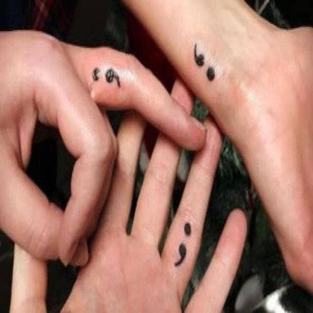 meaning behind semicolon tattoo colors and symbols