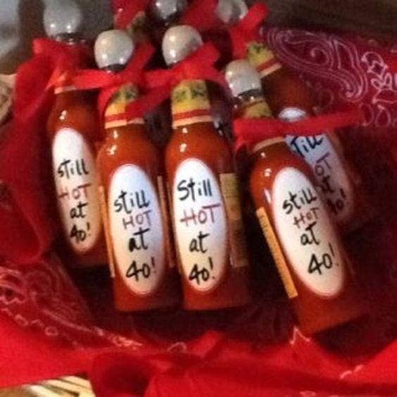 Hot Sauce Favors adult birthday party idea