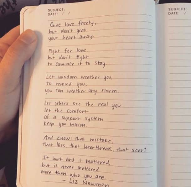 Best Instagram Poems By Liz Newman About Life Changes, Growth And Metamorphosis