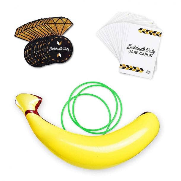 Inflatable Banana Ring Toss Game, Naughty Bachelorette Party Games