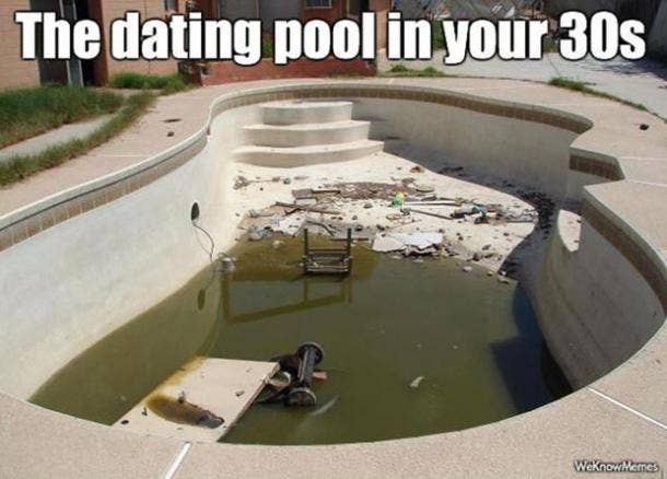 dating pool 30th birthday meme