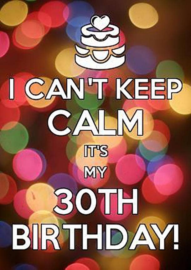 kann nicht ruhig bleiben Meme zum 30.Geburtstag't keep calm 30th birthday meme