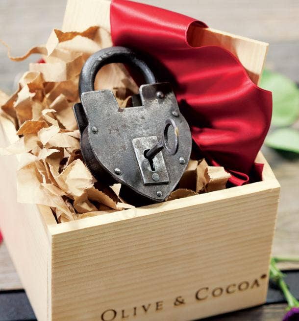 Vintage Wedding Gift Small Heart Lock/Love Lock . heart padlock . heart  shaped lock . key to my heart . gift for him