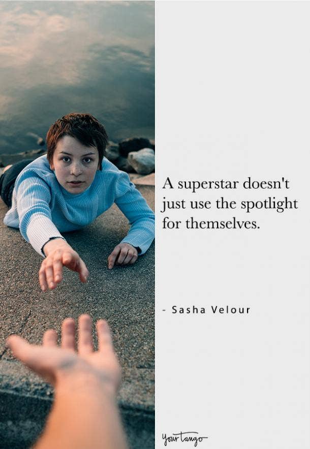 sasha velour compliment quote