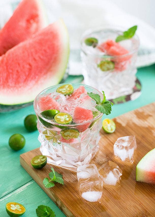 Fresh Watermelon Mojitos BBQ Cocktail Drink Recipes