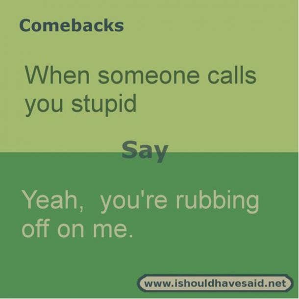 Stupid your comebacks so Witty Insults