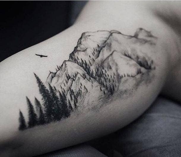 safari landscape tattoo