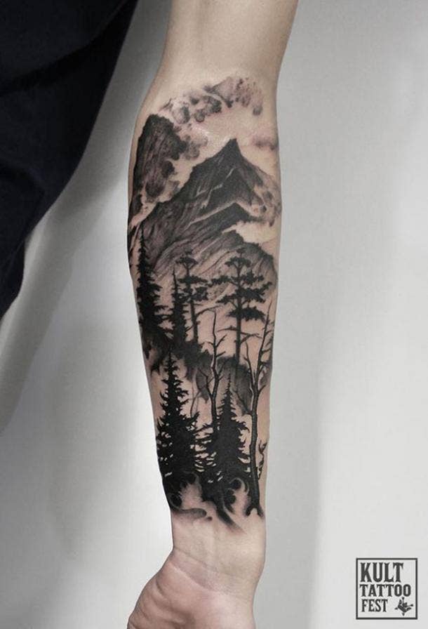 safari landscape tattoo