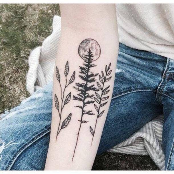 safari landscape tattoo