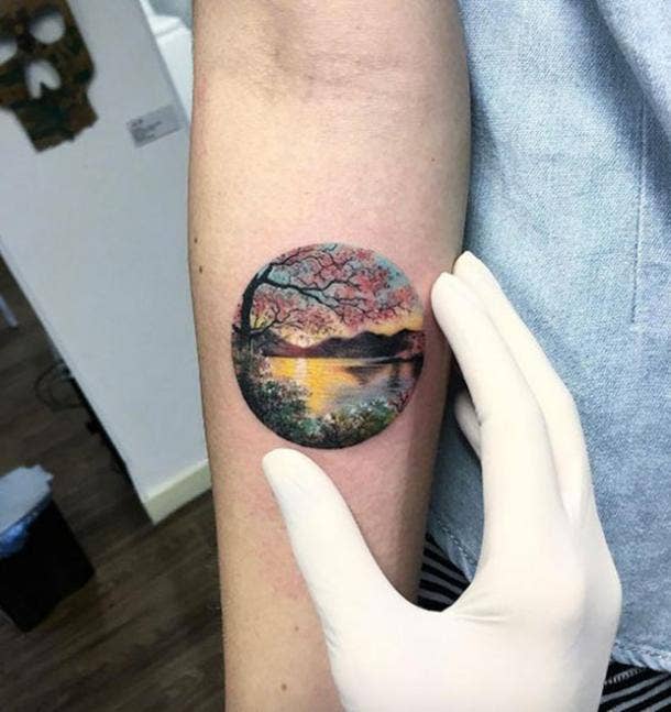 safari landscape tattoo