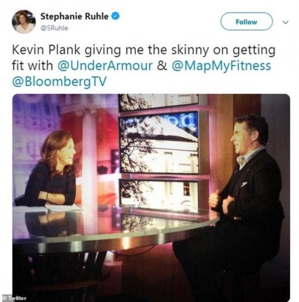 stephanie ruhle and kevin plank