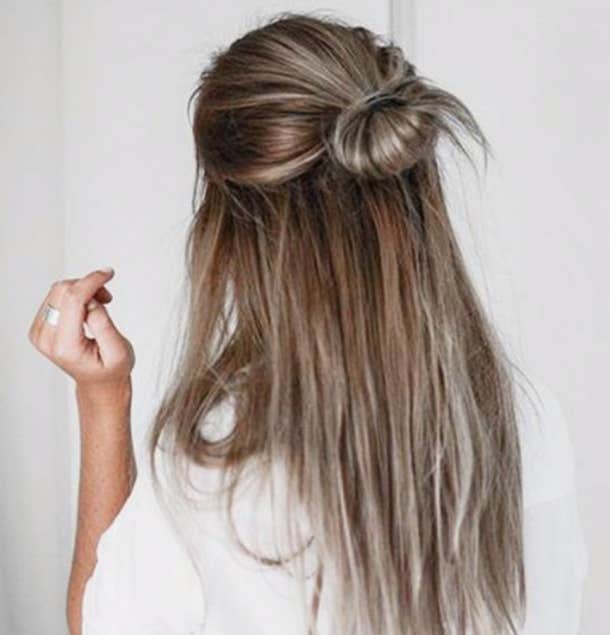 Download 35 Best Half Up Bun Hairstyles That Don T Look Messy Yourtango