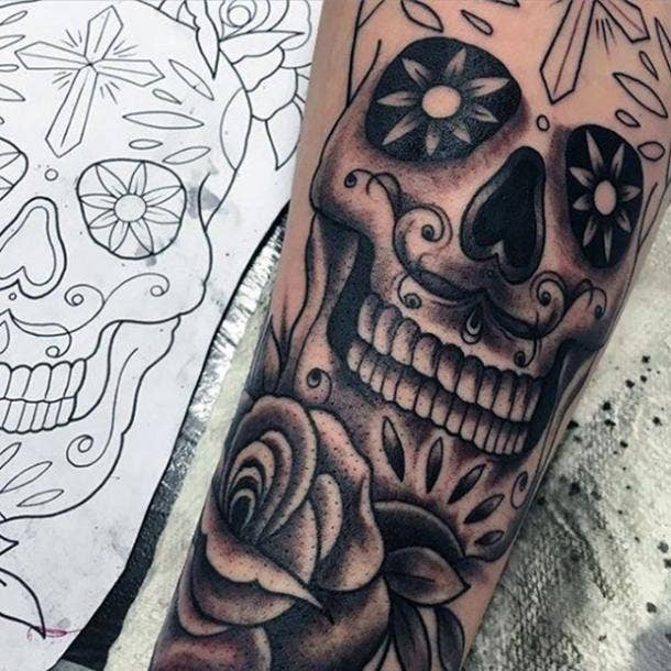 50 Best Sugar Skull Tattoo Designs What The Tattoos Mean Yourtango
