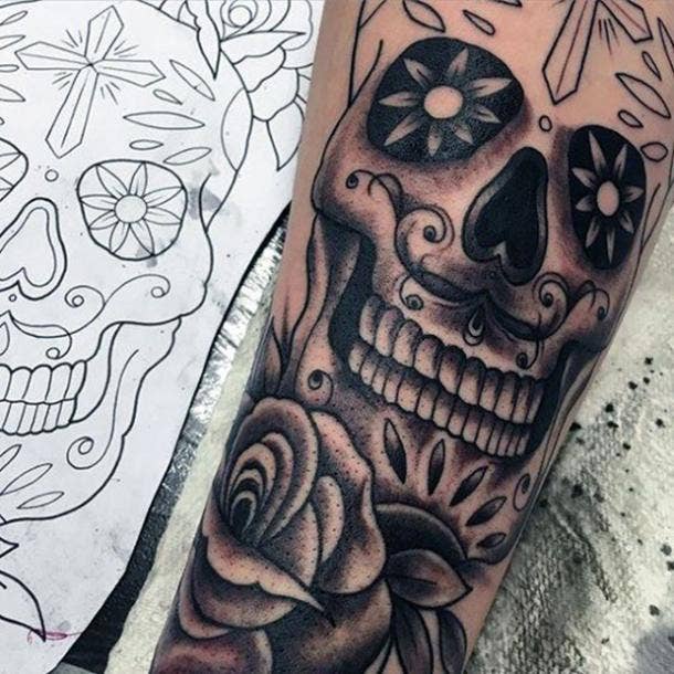 50 Best Sugar Skull Tattoo Designs & What The Tattoos Mean