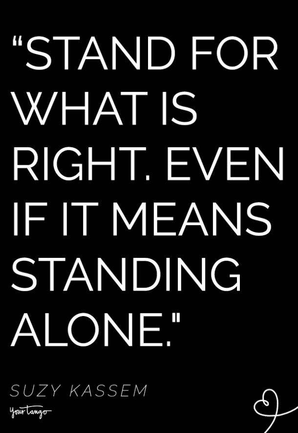 suzy kassem quote about standing up for what's right