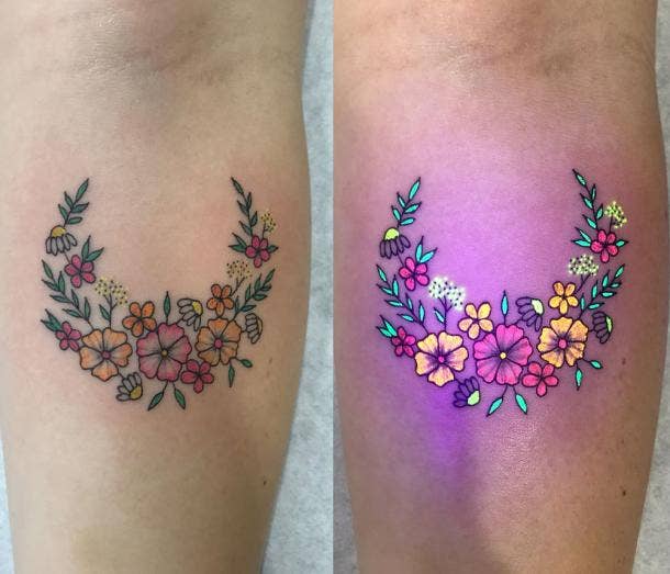 Invisible tattoos and UV inks