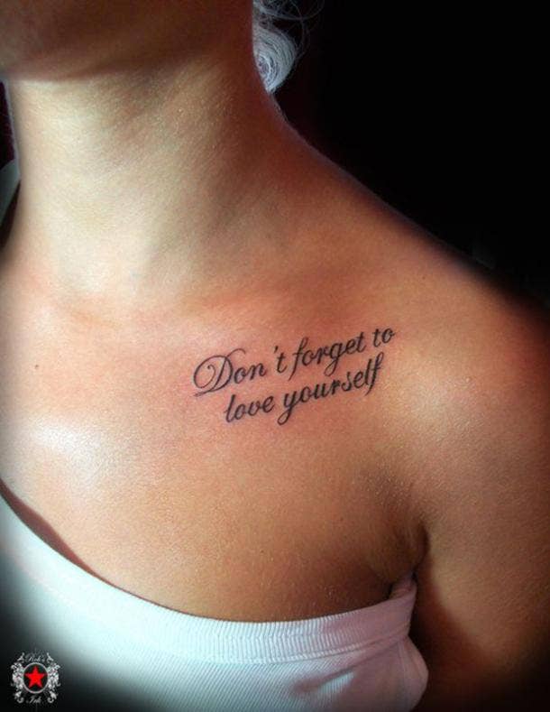 25 Meaningful Tattoos About Self Love To Remind You To Love