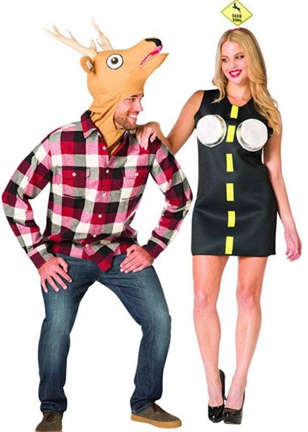 deer in headlights couple costume