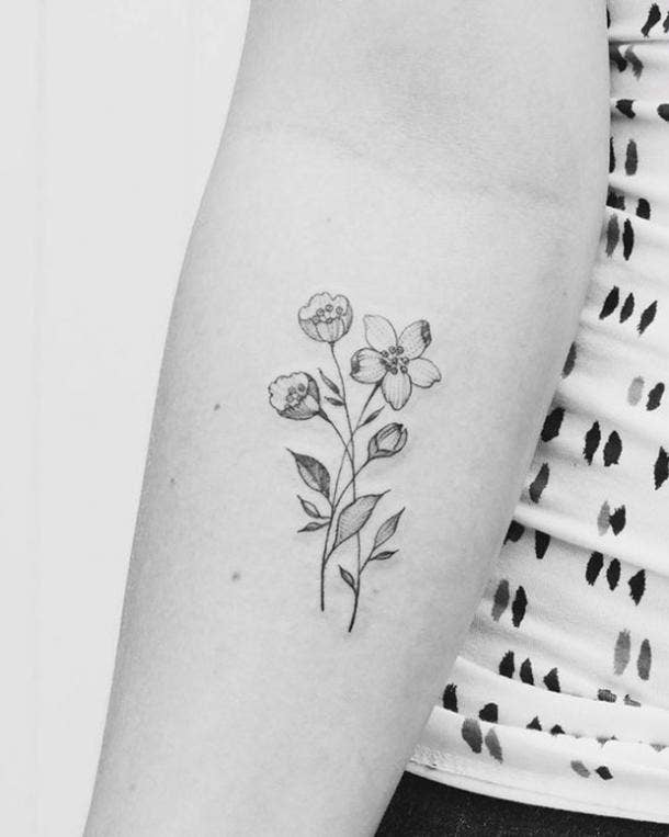 flower tattoo simple