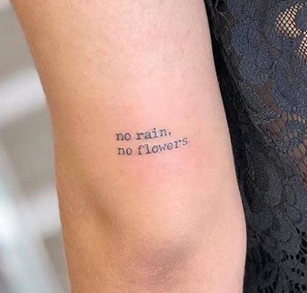 No rain no flowers tattoo  Tattoogridnet