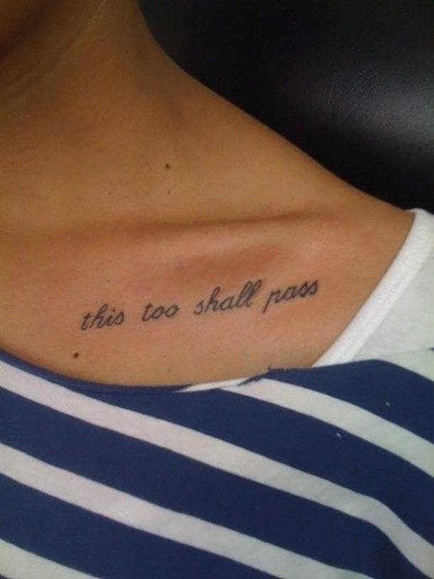 25 Female Quote Tattoos About Strength To Inspire You Every Single Day Yourtango Men seldom prefer to get some serious or cute quotes tattooed. 25 female quote tattoos about strength
