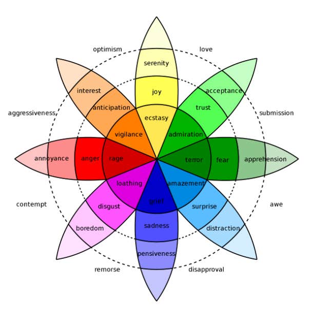 Plutchik's wheel of emotions