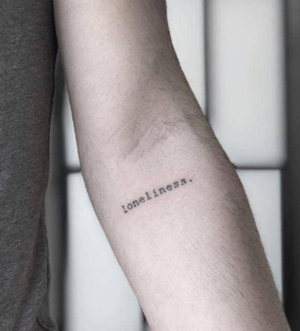 40 Charming One Word Tattoo Examples