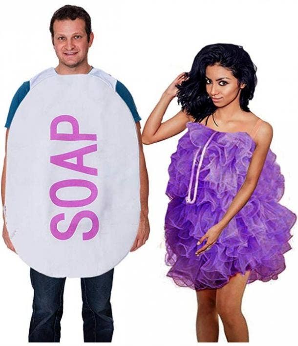 Soap and loofah couples costume