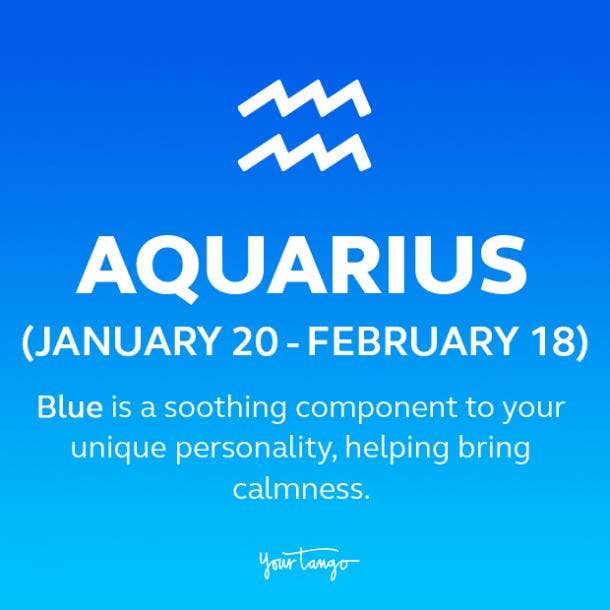 Aquarius zodiac sign color blue