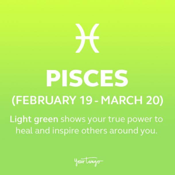 Pisces zodiac sign color light green
