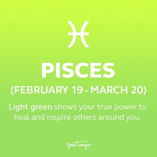 Pisces zodiac sign color light green