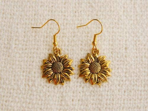 Handmade Sunflower Earrings