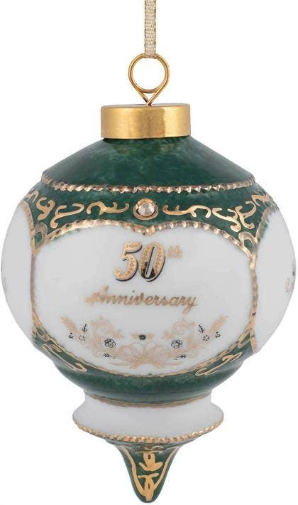 CBE 'Happy 50th Wedding Anniversary' Jewel Victorian Ornament