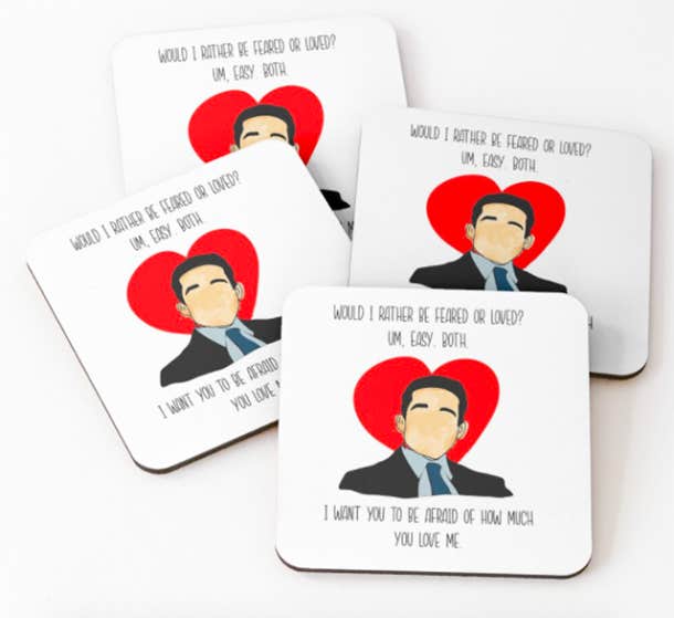 The Office Valentine Michael Scott Coasters