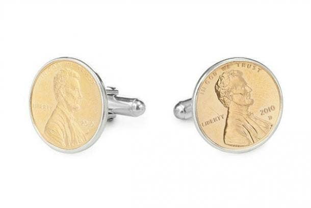 Penny Cufflinks With Personalized Year