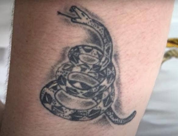 post malone gadsden snake tattoo