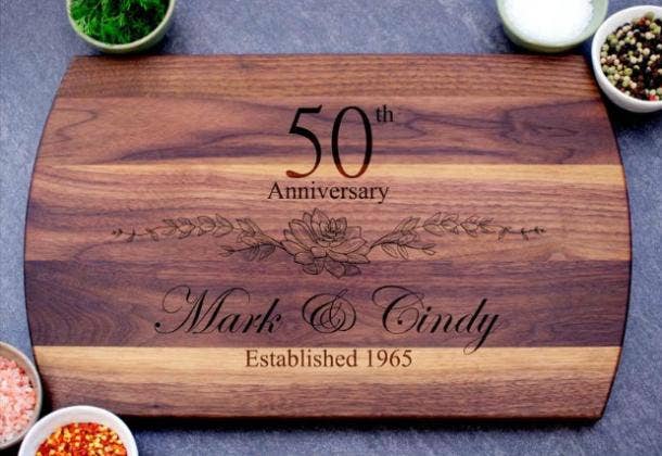 50th Anniversary Custom Cutting Board