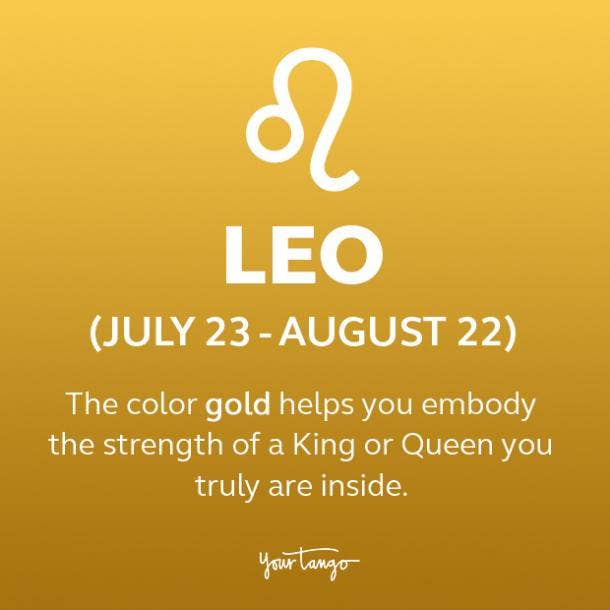 Leo zodiac sign color gold