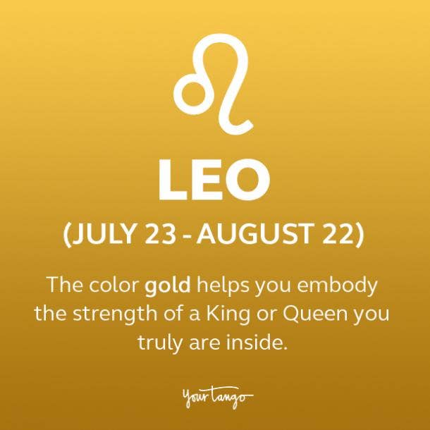 Leo zodiac sign color gold