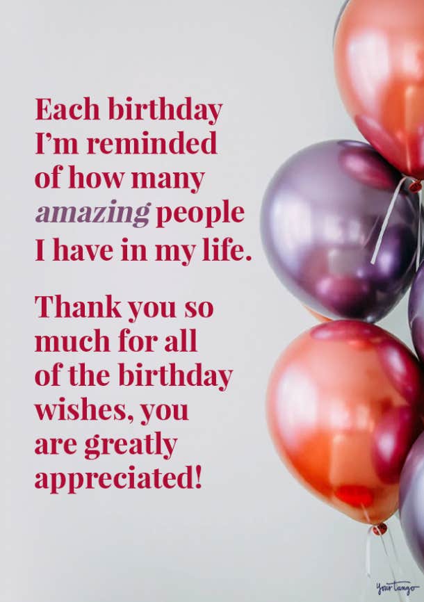 50 Ways To Say Thank You For Birthday Wishes | YourTango 50 Ways To Say Thank You For Birthday Wishes | YourTango