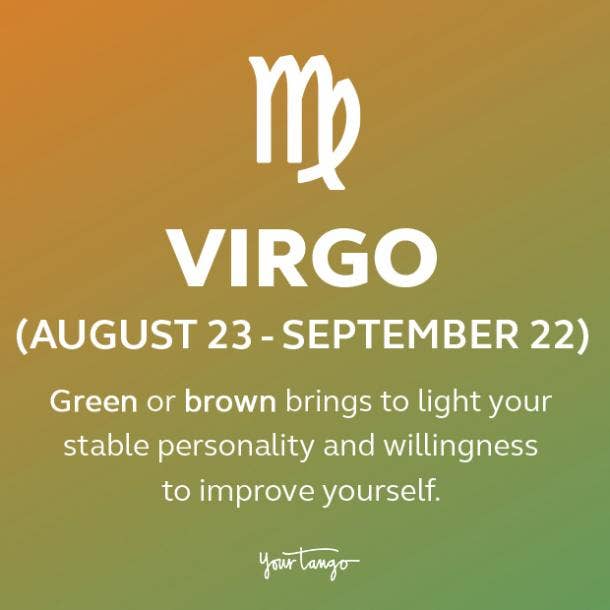 Virgo zodiac sign color green or brown