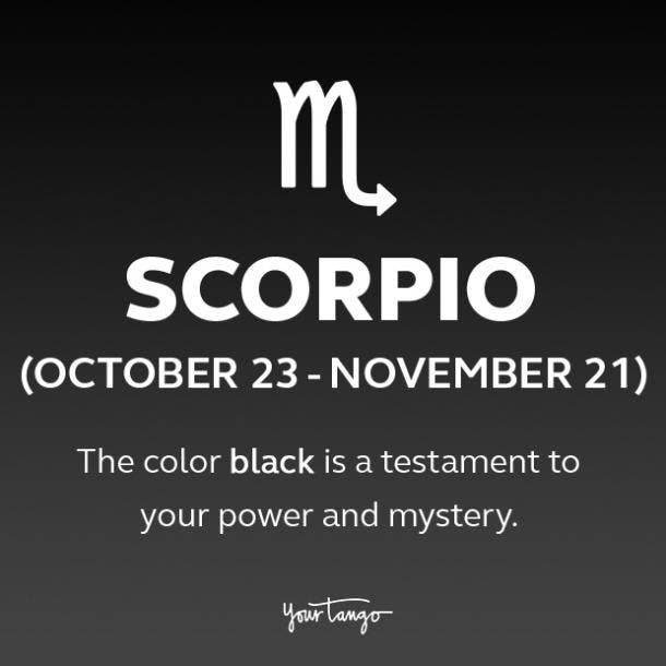 Scorpio zodiac sign color black