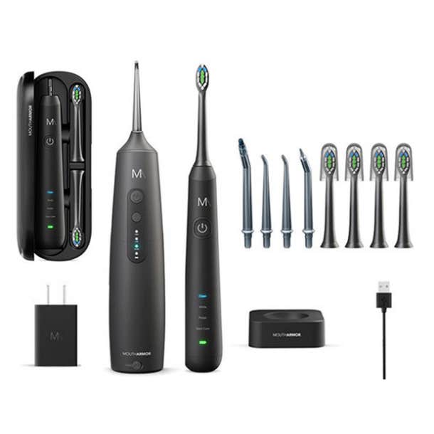 Mouth Armor Sonic Toothbrush with Cordless Water Flosser & Travel Case