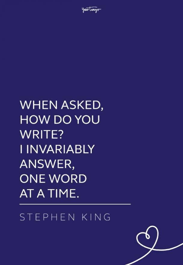 Stephen King quote about writing