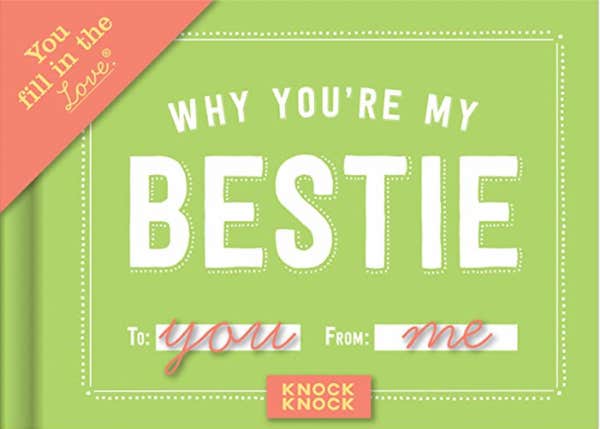 why you're my bestie fill in the love book / last minute christmas gifts