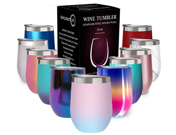 secret santa gift ideas / stainless steel wine tumblr