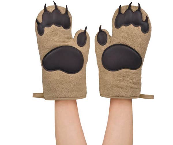 secret santa gift ideas / bear hands oven mitts