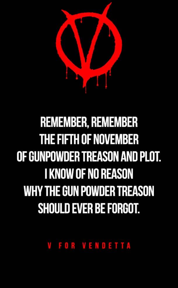 V For Vendetta Quote Guy Fawkes Day