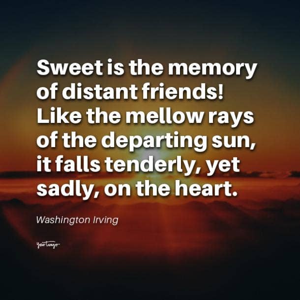 Washington Irving long distance friendship quotes 